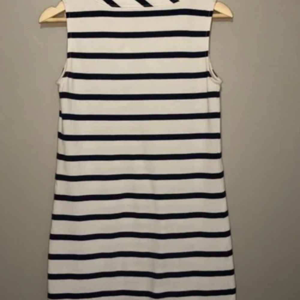 Kate Spade White and Navy Striped Mini Dress Size S - Picture 2 of 4